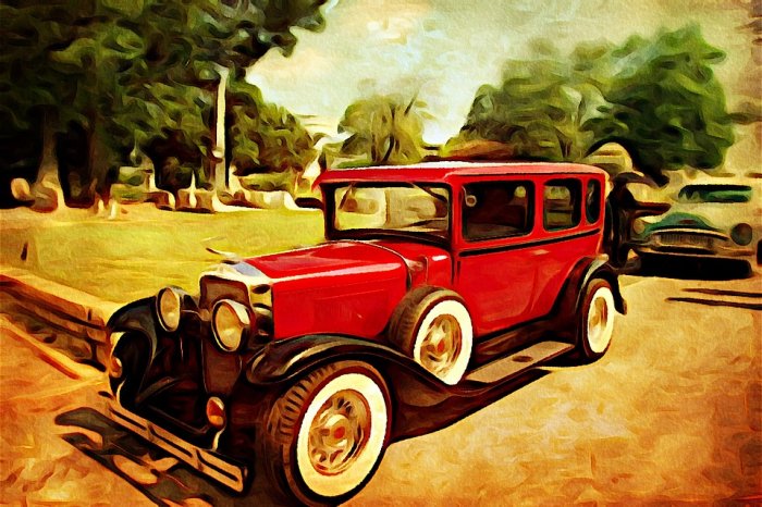 Vintage Automobile Car Transport Auto Old